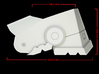 Iron Man Boot (Heel NO sole) Part 1 of 4 3d printed CG Render (Side Measurements)