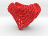 Sine Surface Heart Earring (002a) 3d printed 