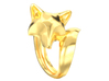 Stylish decorative fox ring 3d printed 