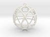 Star Tetrasphere Pendant 1.7"  3d printed 