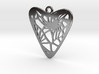 Voronoi Heart Earring (001c) 3d printed 