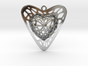 Voronoi Heart+Heart Pendant (001) 3d printed 