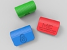 MC-Networks Logo Corporate Webcam Security Cover 3d printed Render of webcam covers green blue red
