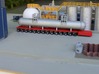 N Scale SPMT 2x4 + PPU 3d printed An SPMT with 14 axle lines at the chemical plant