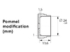 PROFFIE v1.5 Chassis Frog Apprentice Yoda 3d printed Pommel modification drawing