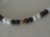 torus_pearl_type4_thick 3d printed Dark Gray PA12 Glass Beads, White Natural Versatile Plastic and Polished Brass
