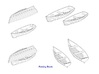 4 mm Scale Rowing Boats X2 3d printed 