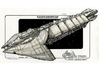  Cardassian Fleet Tender 1/7000 x2 3d printed Original design sketch by John Eaves