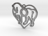 horse & heart intertwined 3d printed 