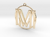 M&M Monogram Pendant 3d printed 