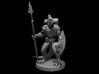 Lizardfolk Fighter with Shield and Spear 3d printed 