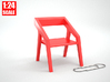 1:24 Minimalist Chair Version 'D' for Dollhouses 3d printed 