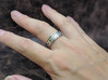 Ps Toolbar Ring 3d printed This material is Polished Silver , Patinated with bleach