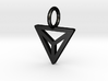 GG3D-027 3d printed Geometric origami triangle pendant