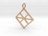 GG3D-028 3d printed Geometric origami cross lines pendant