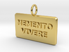 GG3D-052 3d printed Latin wording Memento Vivere (Remember To Live) pendant