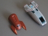 Ferengi Shuttle 1/350 3d printed Orange Processed Versatile Plastic with Eaglemoss Type 10 Shuttle. Painted by Jost28.