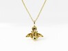 Bee Orchid Pendant - Nature Jewelry 3d printed Bee Orchid Pendant in 14K gold plated brass