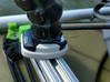 T-track/RAM track mount for a GoPro gooseneck 3d printed Actual product image. Product shown in White processed versatile plastic. 