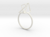modern abstract minimalist diamond geometric ring 3d printed 