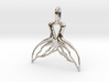 trendy ocean fish tail mermaid tail necklace charm 3d printed 
