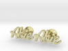 Custom Name Cufflinks - "Abie" 3d printed 