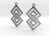 Squares earrings 3d printed 