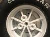 Wheel set for the Eaglemoss 1:8 scale DeLorean 3d printed Rear wheel with painted hub and light blocker