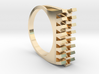 Tri-Fold Edge Ring - US Ring Size 07 3d printed 14K Yellow Gold Rendering