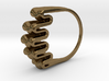 Ripple Ring - US Size 07 3d printed Raw Bronze Rendering