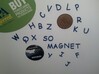 Comic Sans Alphabet Magnets 3d printed So Magnet.