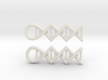 DNA earrings 3d printed 
