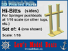 Springer H-Bitt (small for sides) set of 4 (1/16) 3d printed Ad
