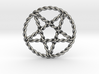 Twisted pentagram pendant large 3d printed 