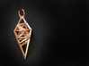 RAY 3d printed RAY in 14k Rose Gold Plated Brass 