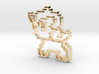 Gold Horse Unicorn Pendant Geek Video Game Jewelry 3d printed 