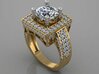 Engagement Solitaire Diamond Ring  3d printed Engagement Solitaire Diamond Ring  in 18kt Yellow Gold