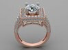 Engagement Solitaire Diamond Ring  3d printed Engagement Solitaire Diamond Ring  in 18kt Rose Gold