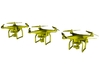 1/64 scale hand-held UAV drone miniatures x 3 3d printed 