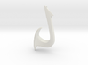 Cosplay Charm - Fish Hook (curved with hole) 3d printed 