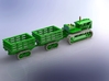Caterpillar D8 w. Athey BT898 Trailers 1/220 3d printed 