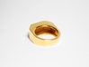 Gold Ring: 14k gold plated brass – statement 3d printed 