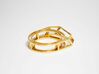 Gold Ring: 14k gold – statement, geometric 3d printed 