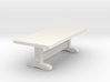 Miniature 1:48 Long Rustic Table 3d printed 