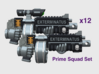 12x Xenos Hunters: Primefire XD1 Squad Set 3d printed 
