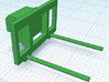 1/87th Bale Double Spear Attachment for Skid Steer 3d printed 