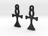 :Simple Ankh: Earrings 3d printed 