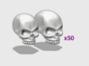 50x Human/Marine Skull tops 3d printed 
