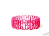 Modern patterned bracelet 3d printed Pink Strong & Flexible