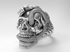 "Poisoned"  Skull & snakes ring sz 10.5 3d printed 